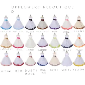 Baby Kenza - Satin White and White Petals
