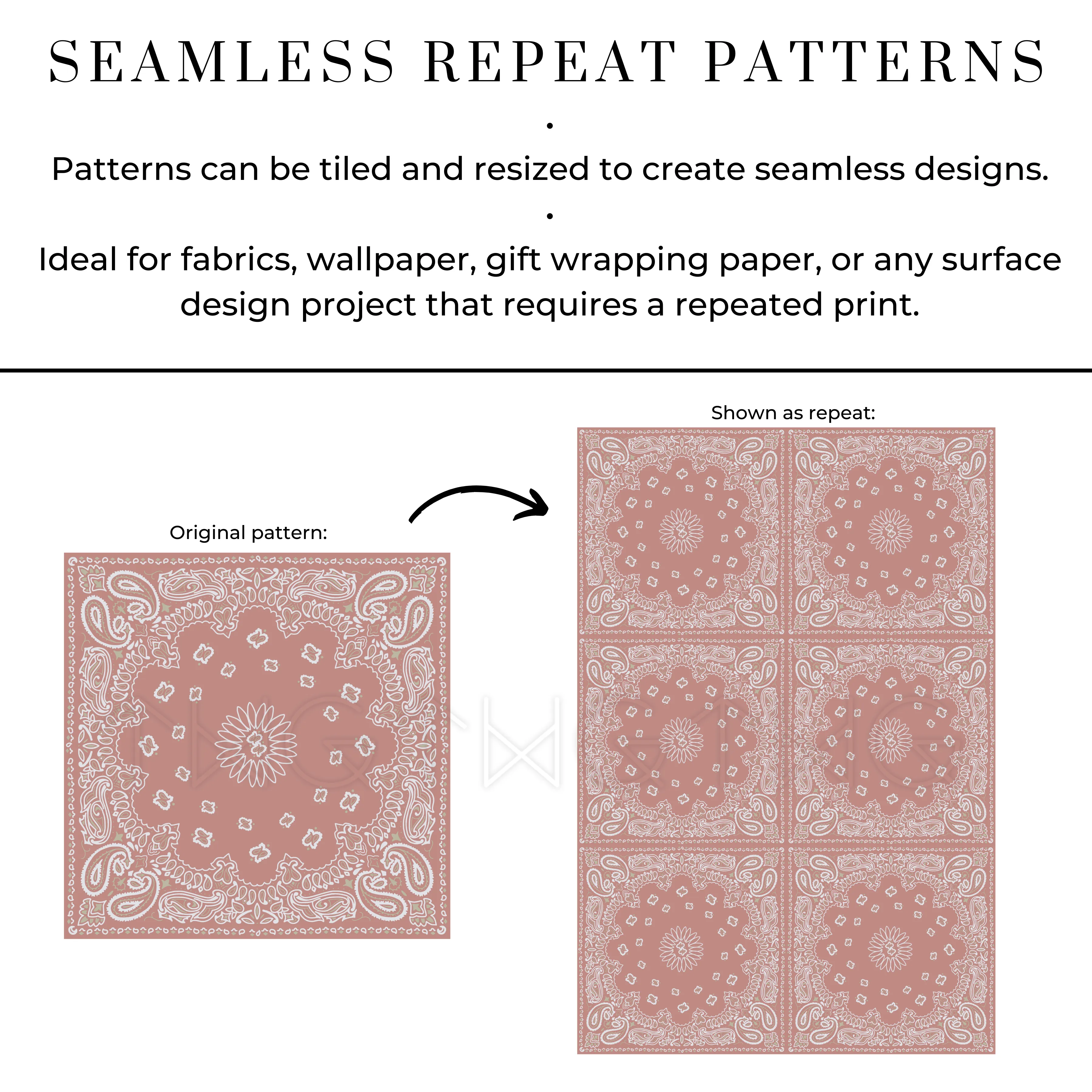Bandana Print Seamless Patterns
