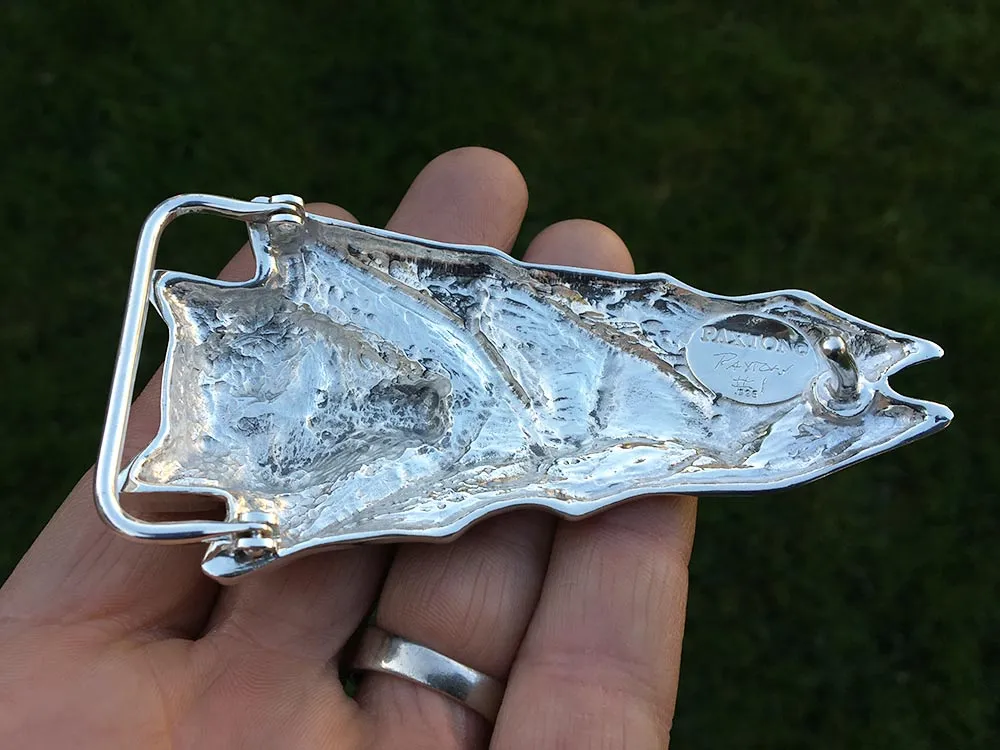 Bat Belt Buckle Sterling Silver or Yellow Brass
