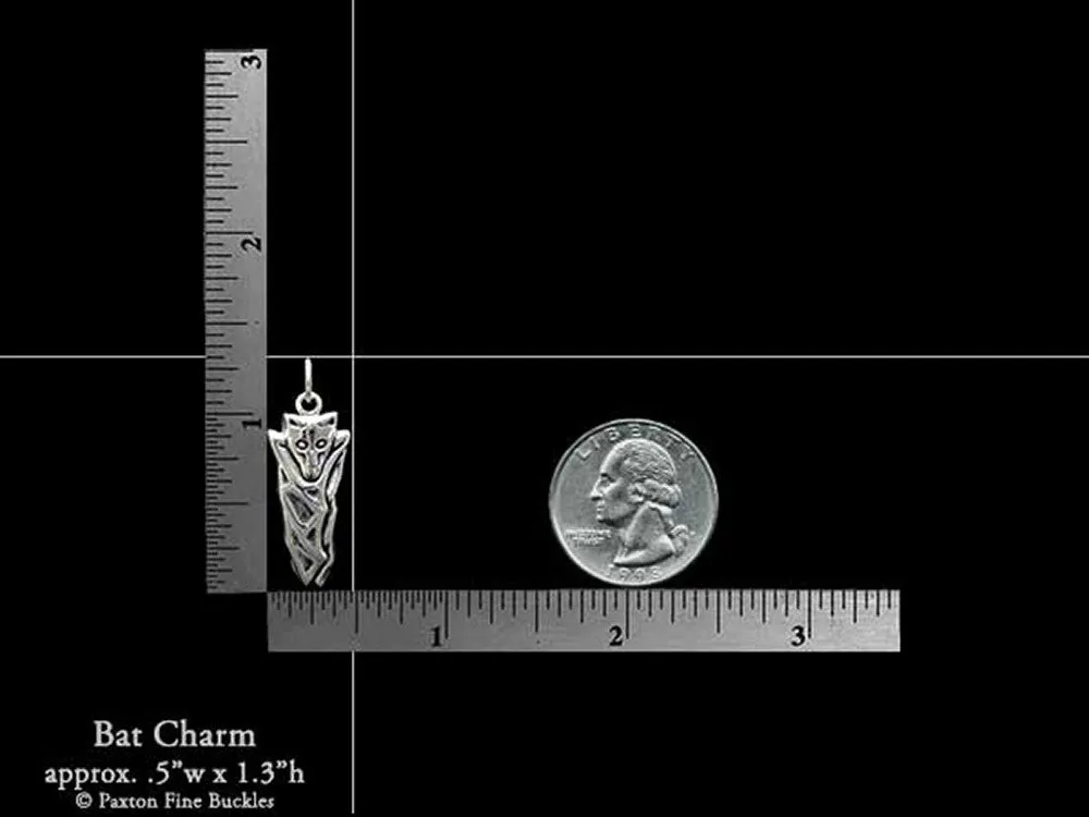 Bat Charm Necklace Sterling Silver