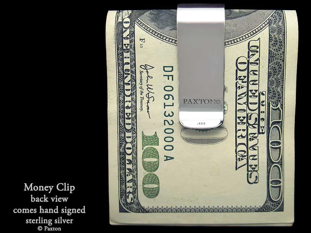 Bat Money Clip Sterling Silver