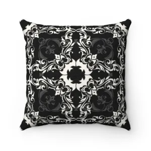 Bat Skull Goth Pattern / Spun Polyester Square Pillow /Single Pillow
