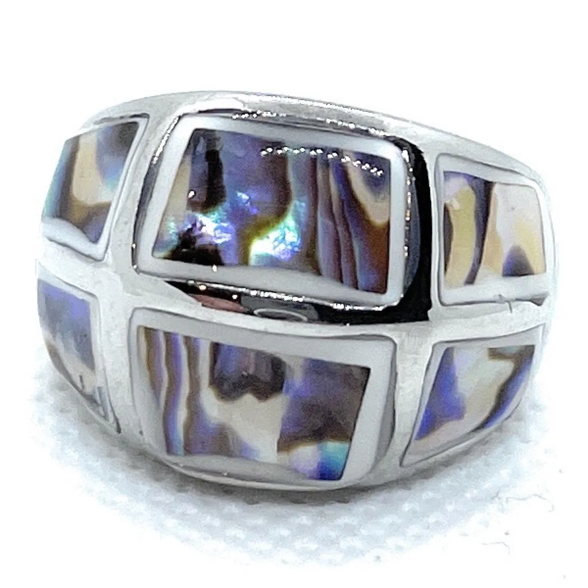 BeachJewelry.com - New Zealand  Abalone Paua Shell Ring (#c461)