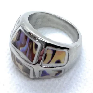 BeachJewelry.com - New Zealand  Abalone Paua Shell Ring (#c461)