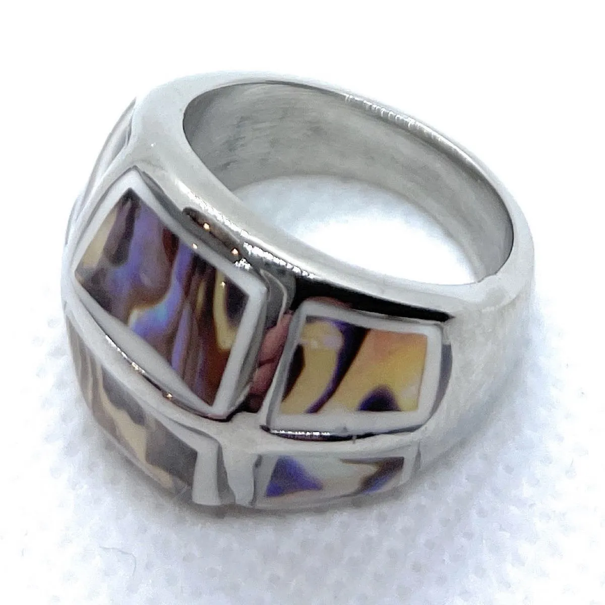 BeachJewelry.com - New Zealand  Abalone Paua Shell Ring (#c461)