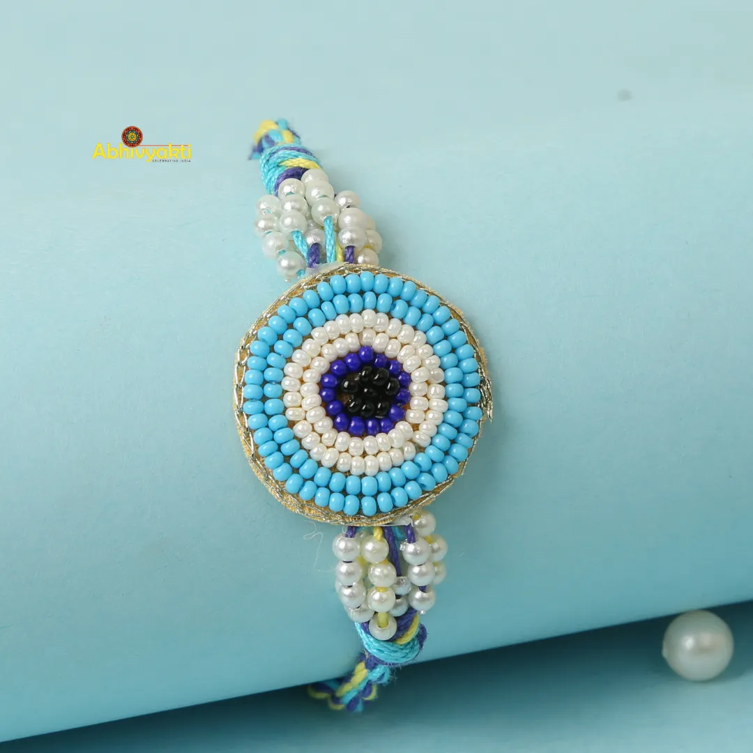 Beaded Evil Eye Rakhi USA ( Free shipping )