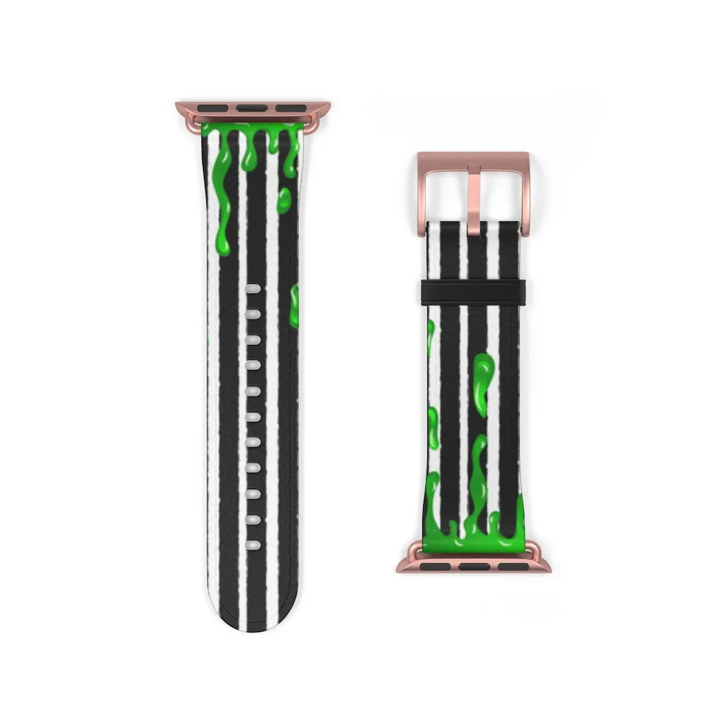 Beetlejuice Slime Watch Band / Faux Leather Apple Watch Band / Series 1, 2, 3, 4, 5