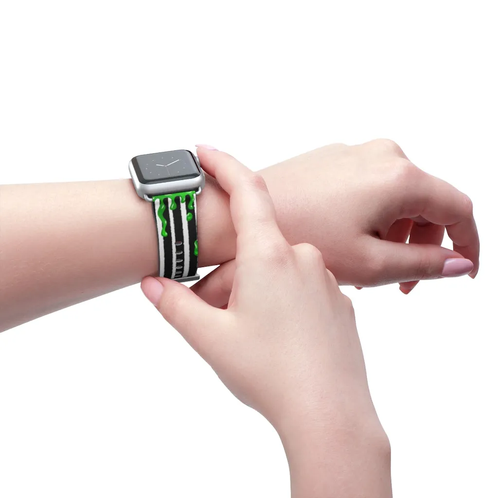 Beetlejuice Slime Watch Band / Faux Leather Apple Watch Band / Series 1, 2, 3, 4, 5