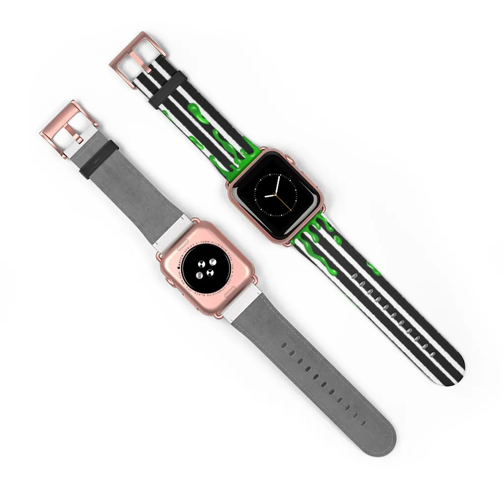 Beetlejuice Slime Watch Band / Faux Leather Apple Watch Band / Series 1, 2, 3, 4, 5