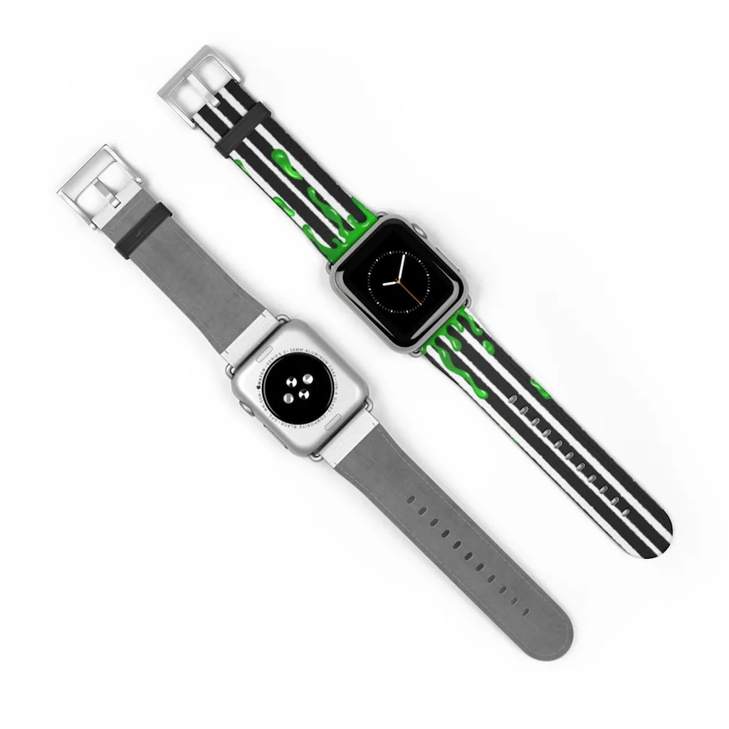 Beetlejuice Slime Watch Band / Faux Leather Apple Watch Band / Series 1, 2, 3, 4, 5