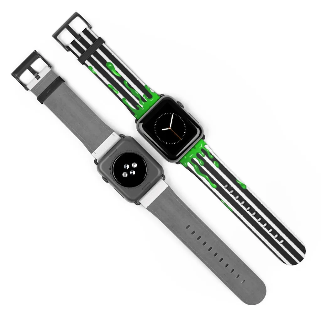 Beetlejuice Slime Watch Band / Faux Leather Apple Watch Band / Series 1, 2, 3, 4, 5