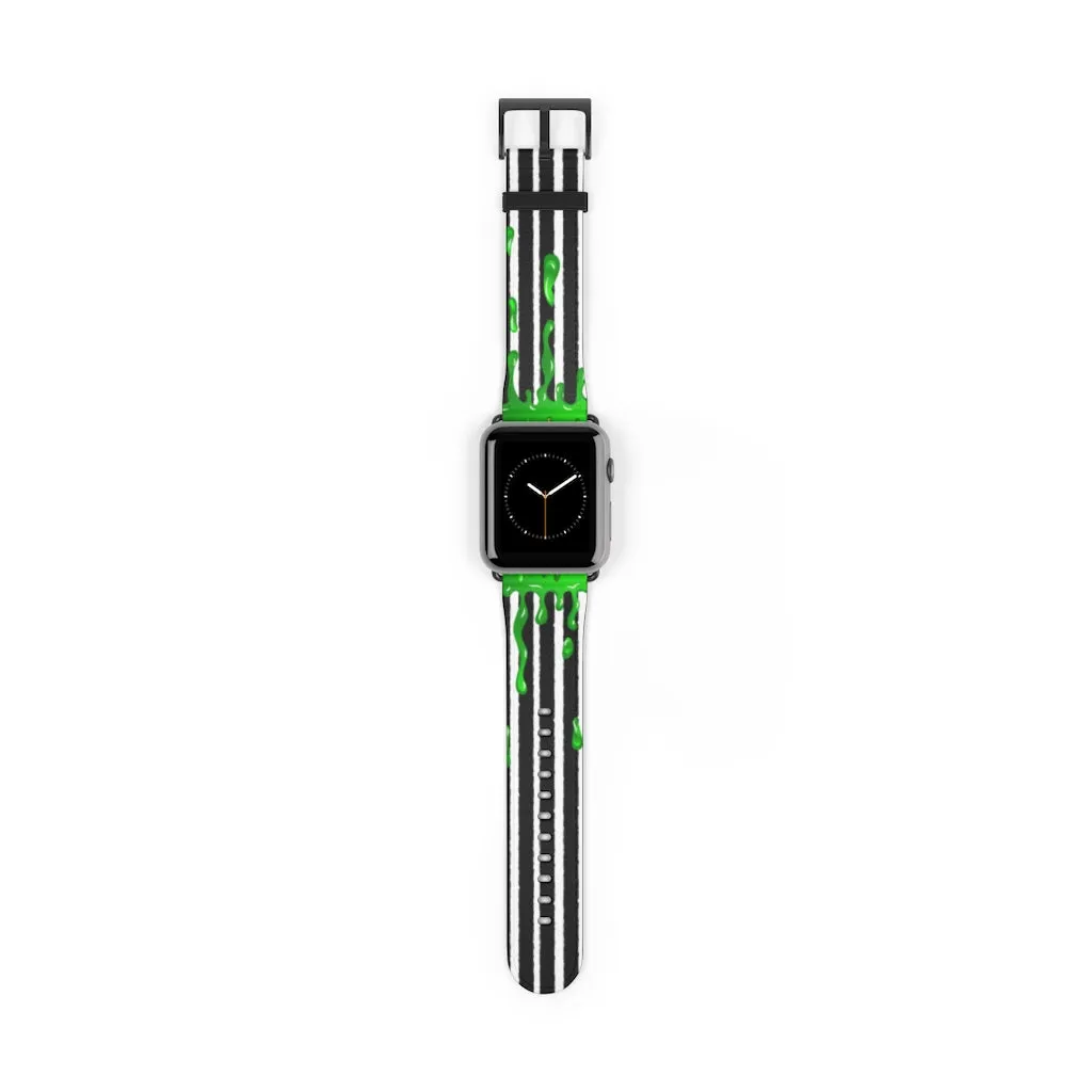 Beetlejuice Slime Watch Band / Faux Leather Apple Watch Band / Series 1, 2, 3, 4, 5