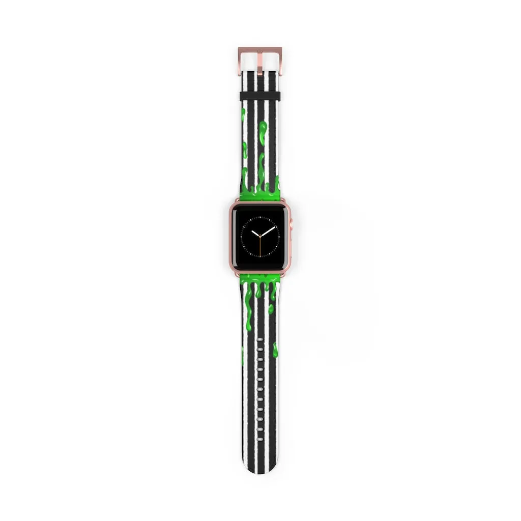 Beetlejuice Slime Watch Band / Faux Leather Apple Watch Band / Series 1, 2, 3, 4, 5