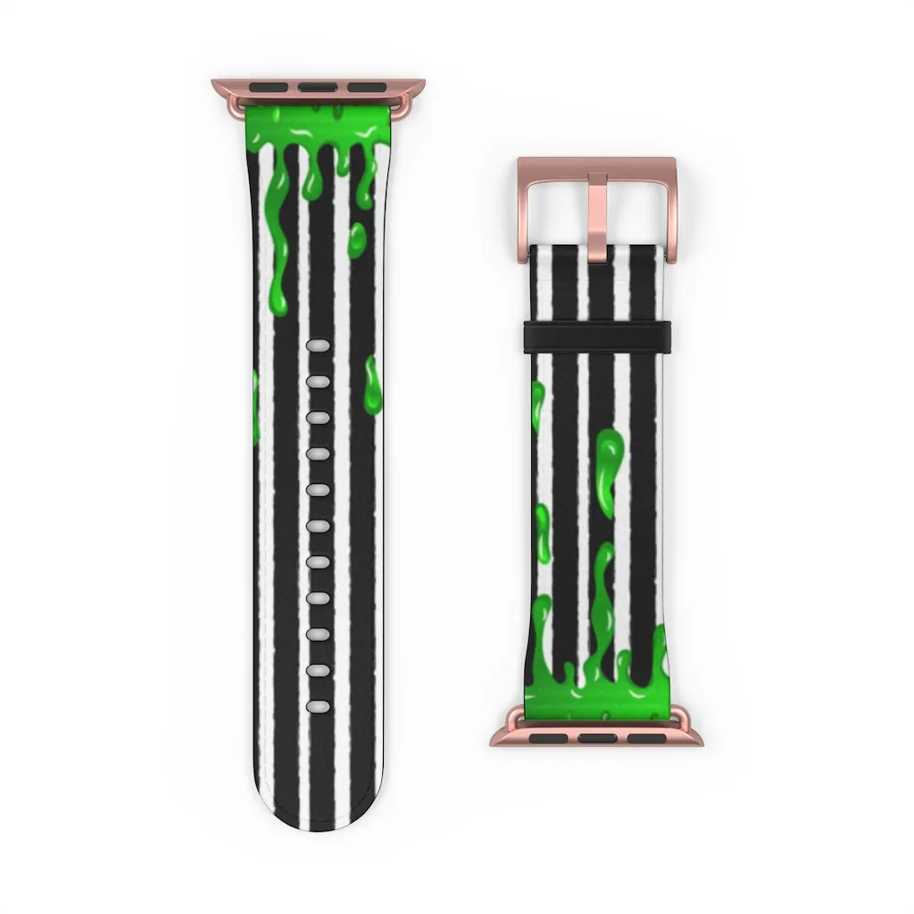 Beetlejuice Slime Watch Band / Faux Leather Apple Watch Band / Series 1, 2, 3, 4, 5