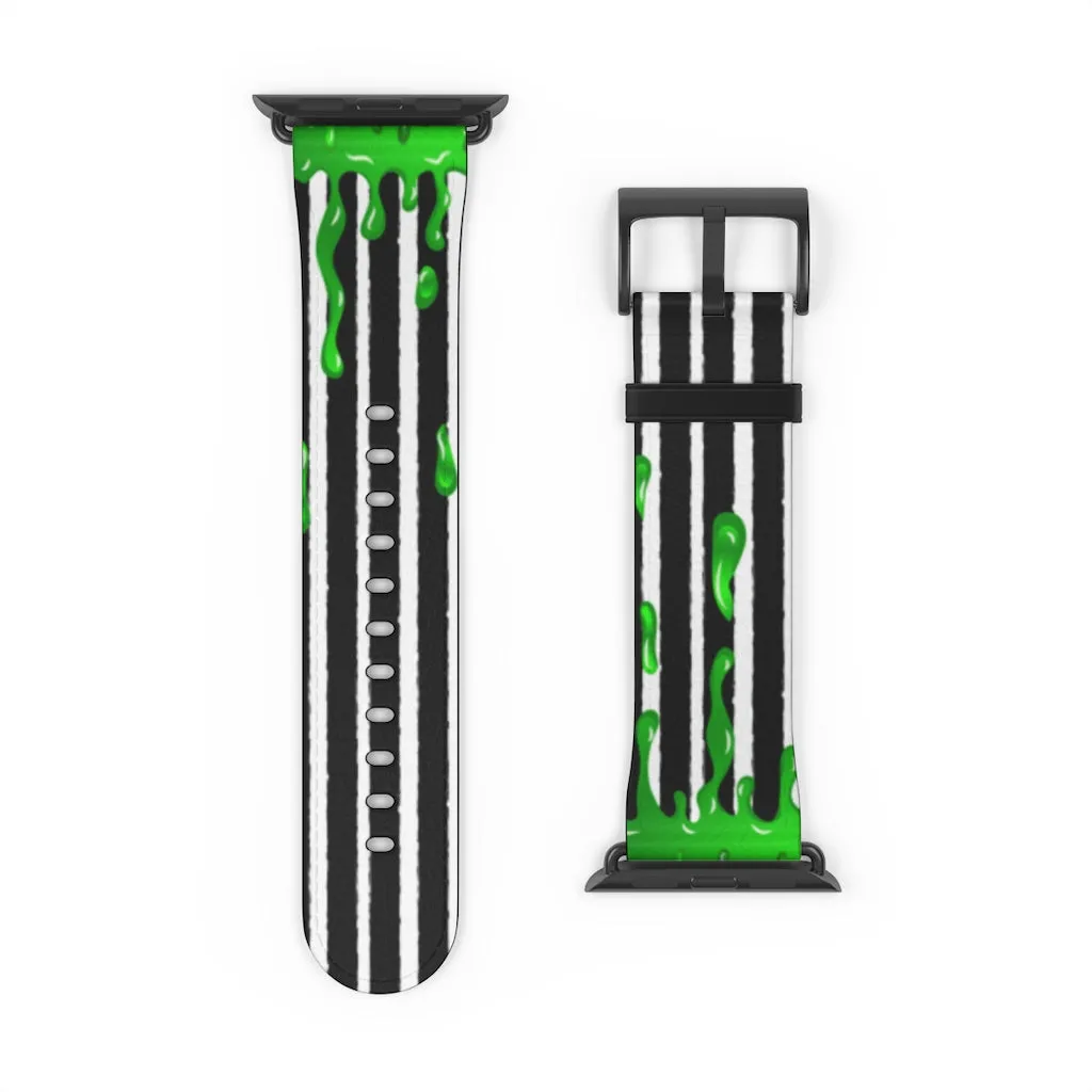 Beetlejuice Slime Watch Band / Faux Leather Apple Watch Band / Series 1, 2, 3, 4, 5