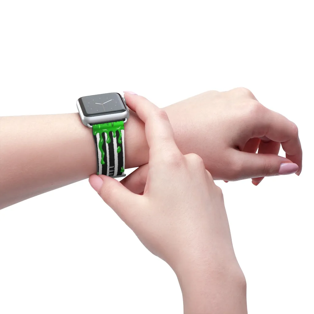Beetlejuice Slime Watch Band / Faux Leather Apple Watch Band / Series 1, 2, 3, 4, 5