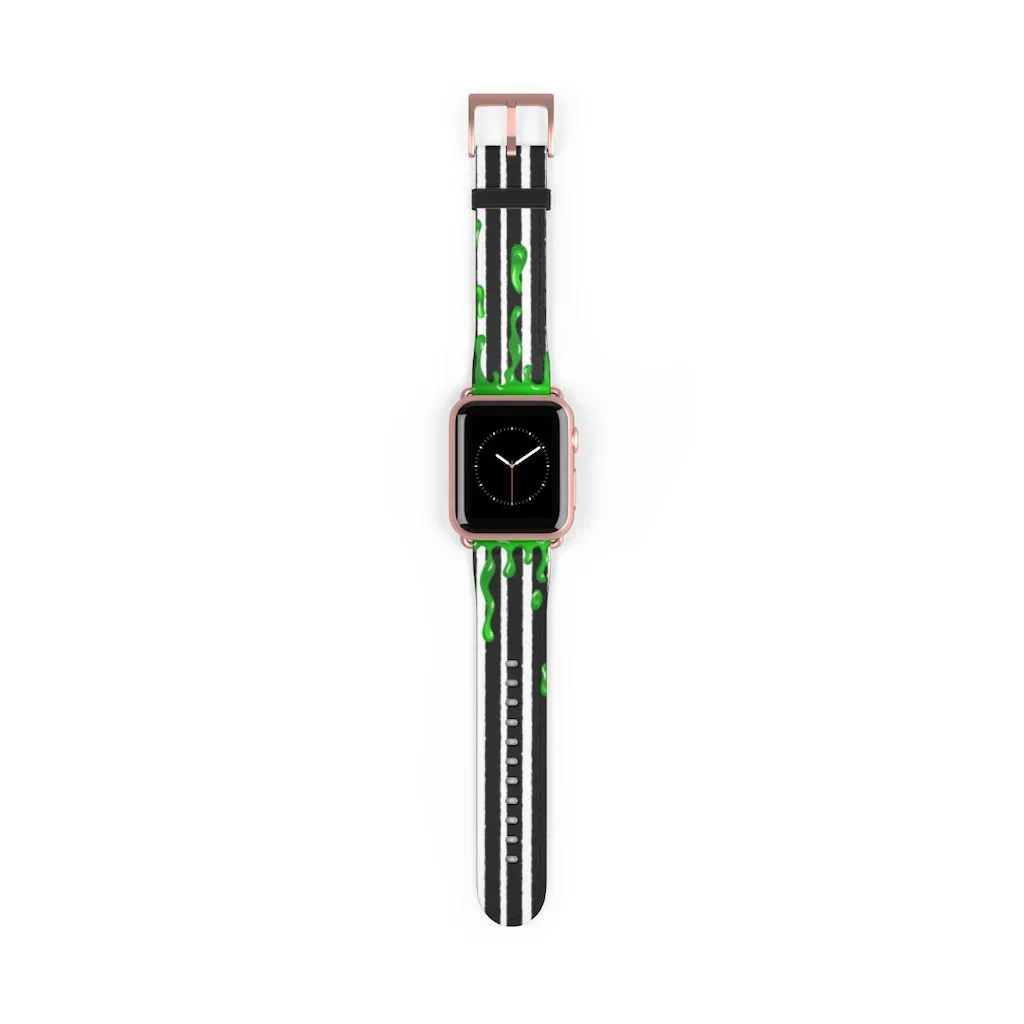 Beetlejuice Slime Watch Band / Faux Leather Apple Watch Band / Series 1, 2, 3, 4, 5