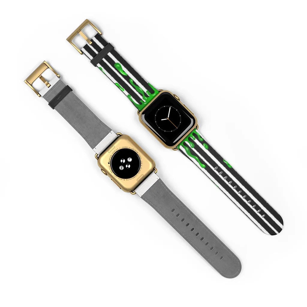 Beetlejuice Slime Watch Band / Faux Leather Apple Watch Band / Series 1, 2, 3, 4, 5