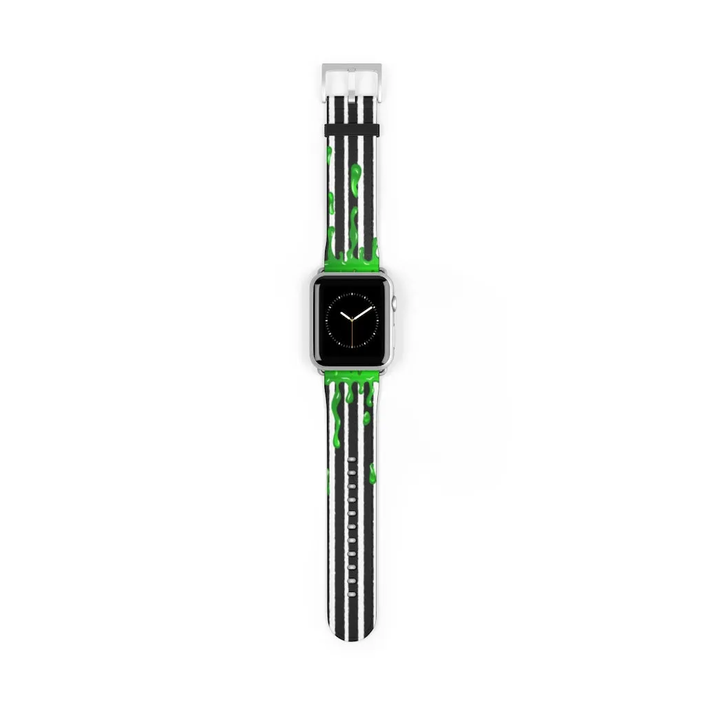 Beetlejuice Slime Watch Band / Faux Leather Apple Watch Band / Series 1, 2, 3, 4, 5