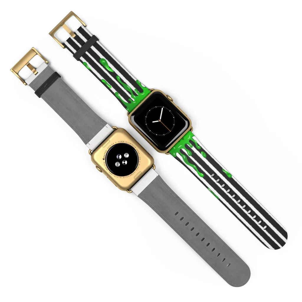 Beetlejuice Slime Watch Band / Faux Leather Apple Watch Band / Series 1, 2, 3, 4, 5