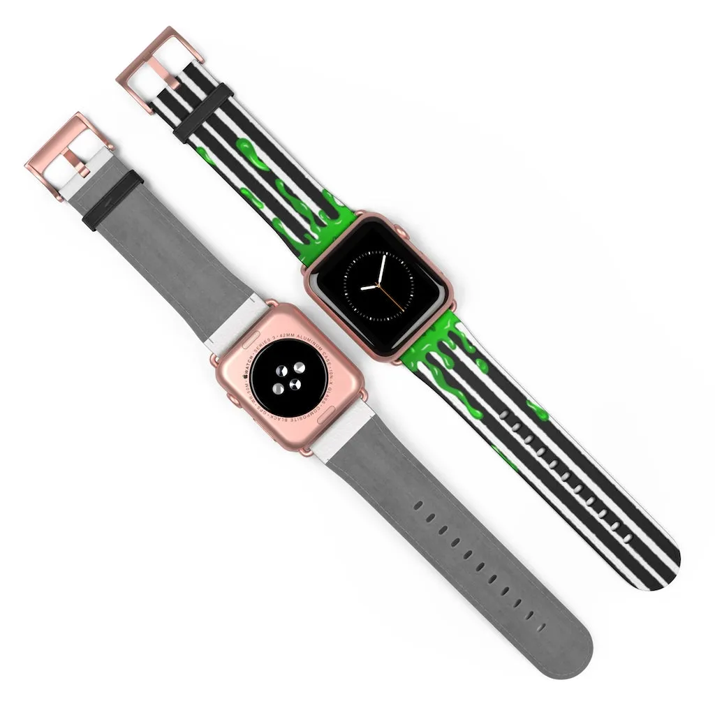 Beetlejuice Slime Watch Band / Faux Leather Apple Watch Band / Series 1, 2, 3, 4, 5