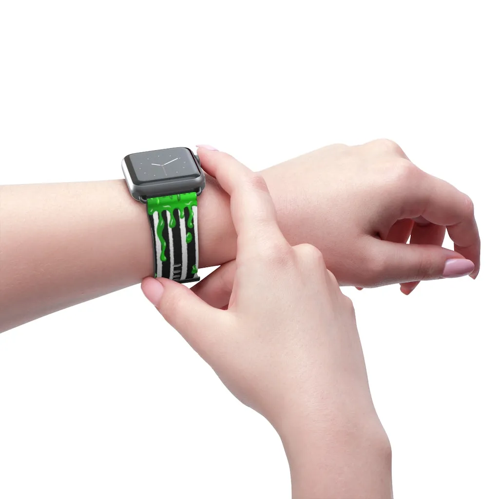 Beetlejuice Slime Watch Band / Faux Leather Apple Watch Band / Series 1, 2, 3, 4, 5
