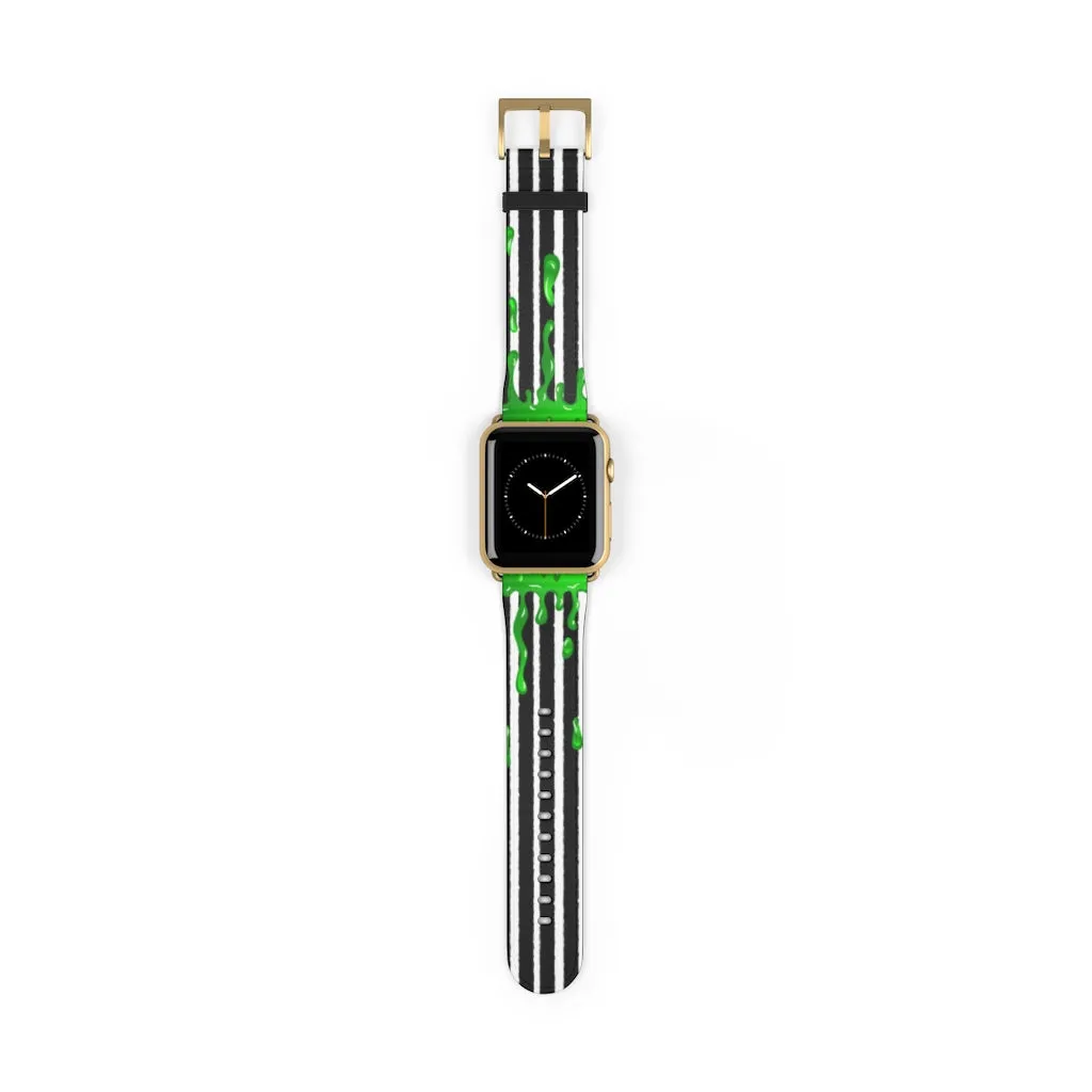 Beetlejuice Slime Watch Band / Faux Leather Apple Watch Band / Series 1, 2, 3, 4, 5