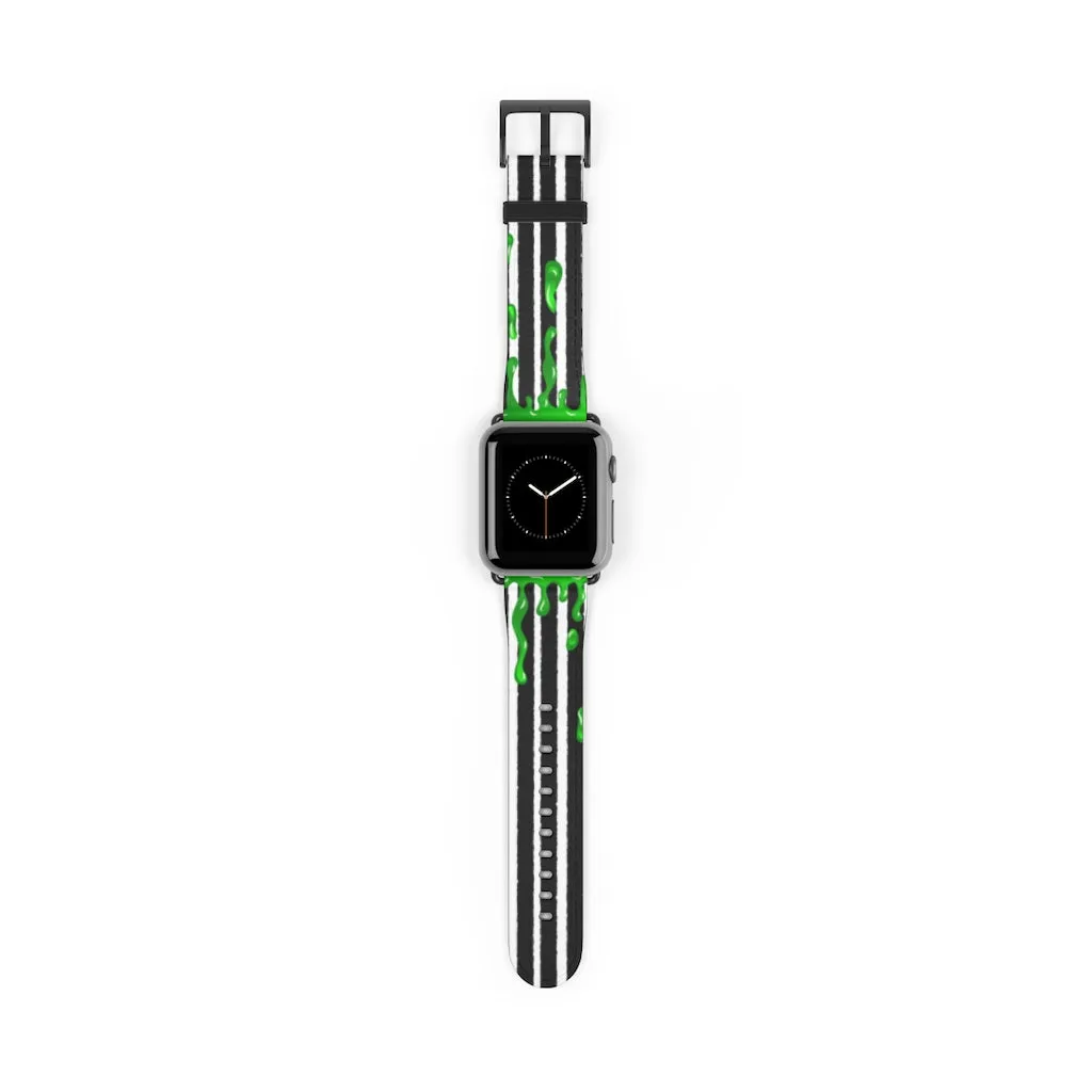 Beetlejuice Slime Watch Band / Faux Leather Apple Watch Band / Series 1, 2, 3, 4, 5