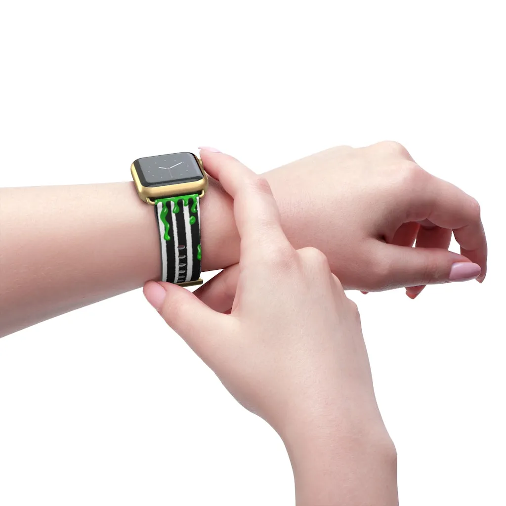 Beetlejuice Slime Watch Band / Faux Leather Apple Watch Band / Series 1, 2, 3, 4, 5