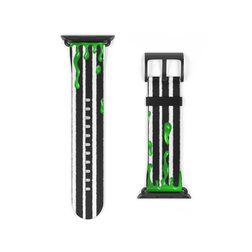 Beetlejuice Slime Watch Band / Faux Leather Apple Watch Band / Series 1, 2, 3, 4, 5