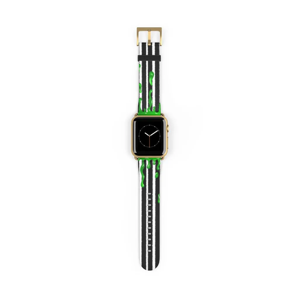 Beetlejuice Slime Watch Band / Faux Leather Apple Watch Band / Series 1, 2, 3, 4, 5