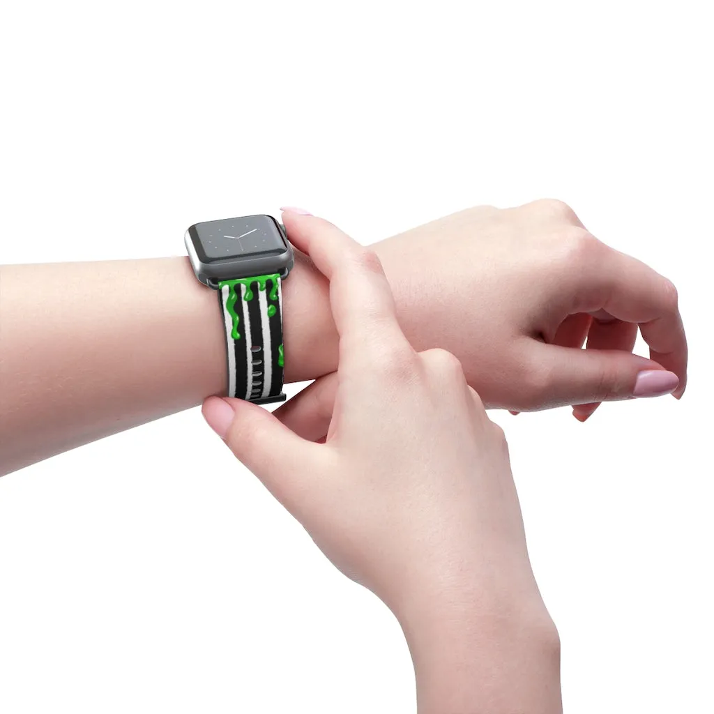 Beetlejuice Slime Watch Band / Faux Leather Apple Watch Band / Series 1, 2, 3, 4, 5
