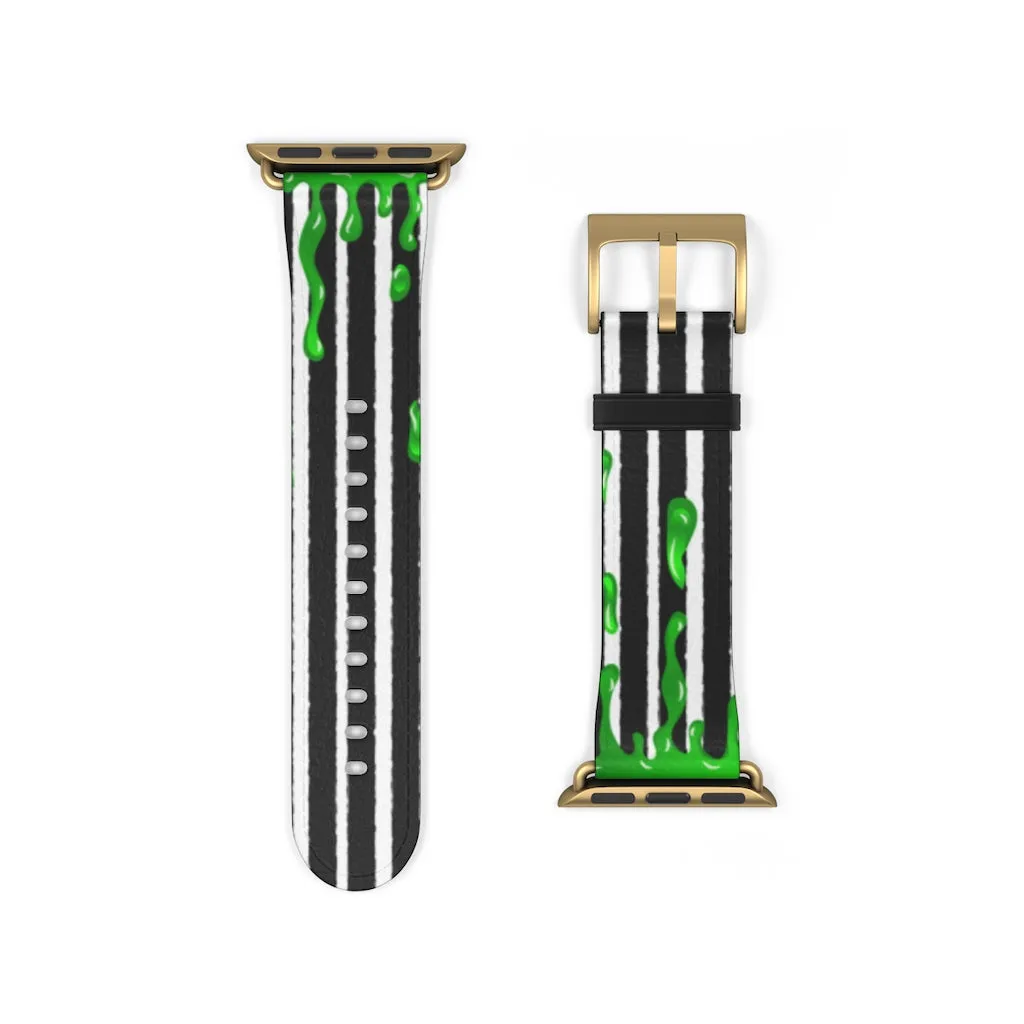 Beetlejuice Slime Watch Band / Faux Leather Apple Watch Band / Series 1, 2, 3, 4, 5