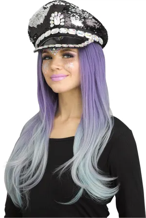 Black Beaded Festival Hat