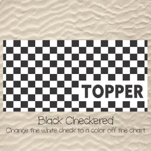 Black Checkered (You pick your accent color!)