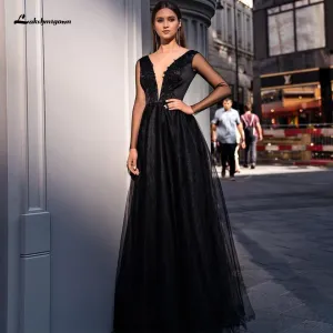 Black Gothic Dress Bidal Wedding Abendkleider