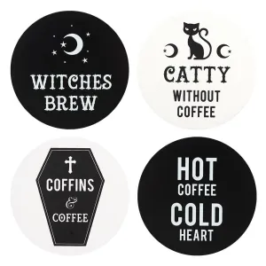 Black Magic Coasters - 4 Assorted Designs.
