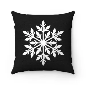 Black Snowflake Pillow Cover