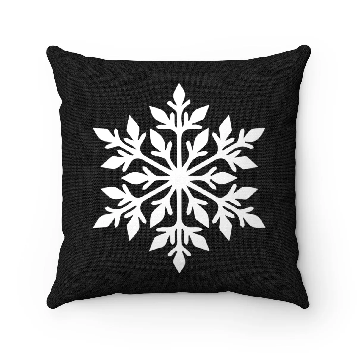 Black Snowflake Pillow Cover