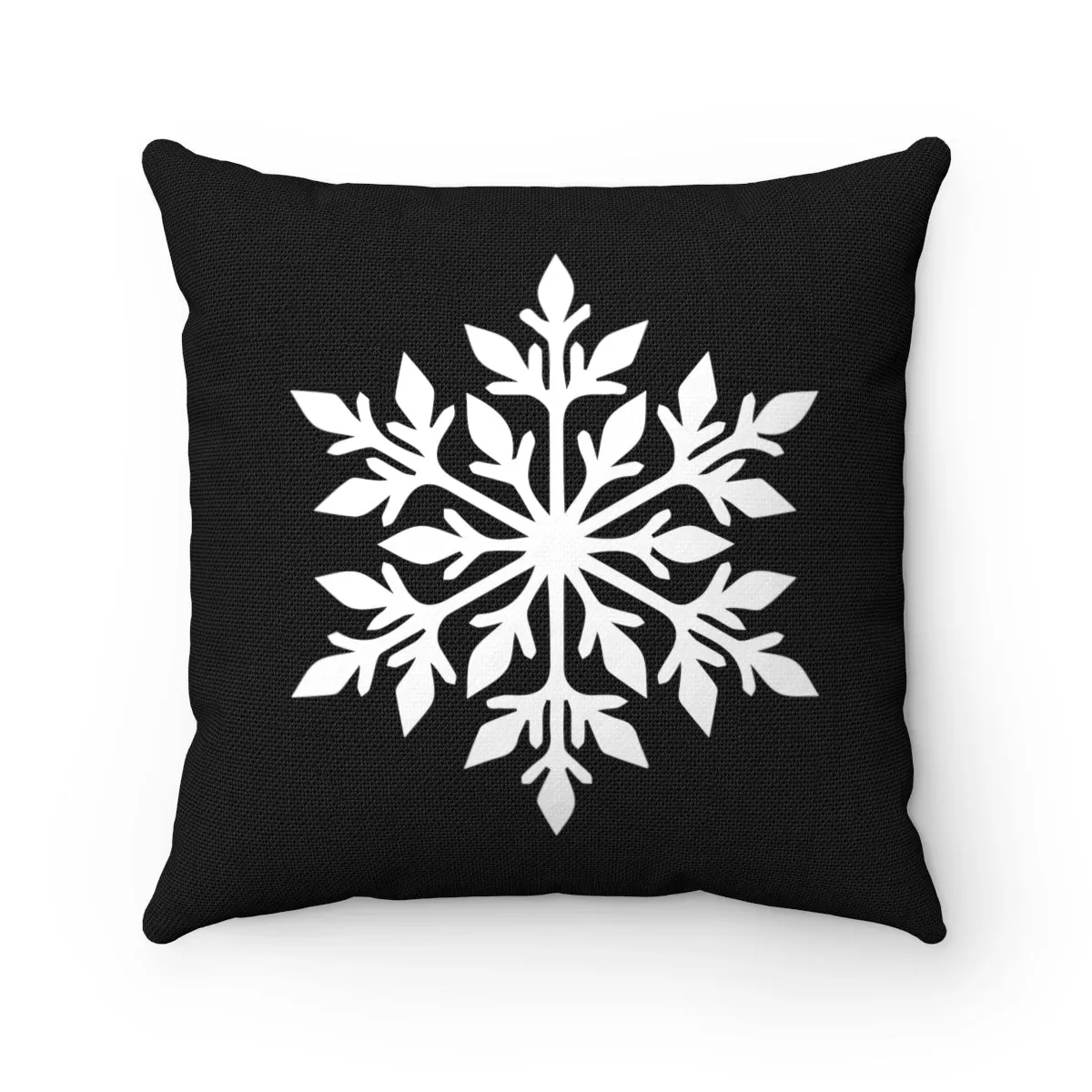 Black Snowflake Pillow Cover