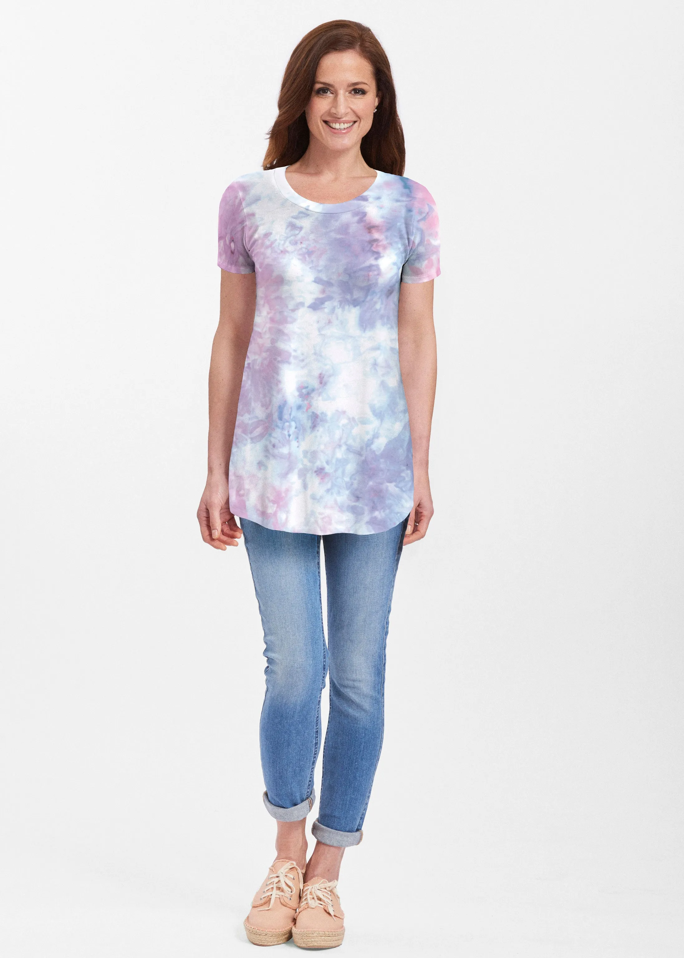 Boho Ice (16230) ~ Short Sleeve Butterknit tunic
