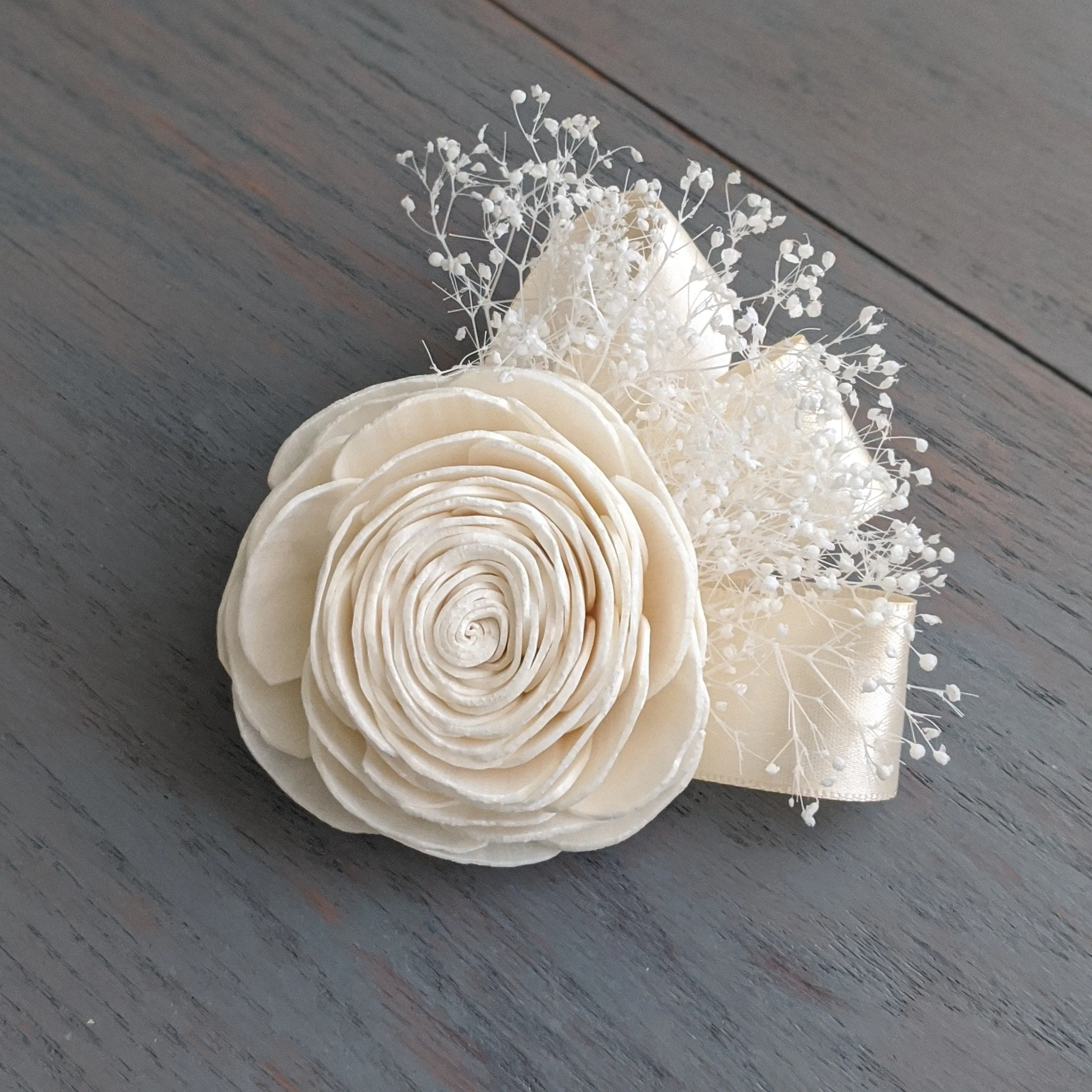 Boutonniere or Corsage with Flower and Accent Filler to Match Your Bouquet