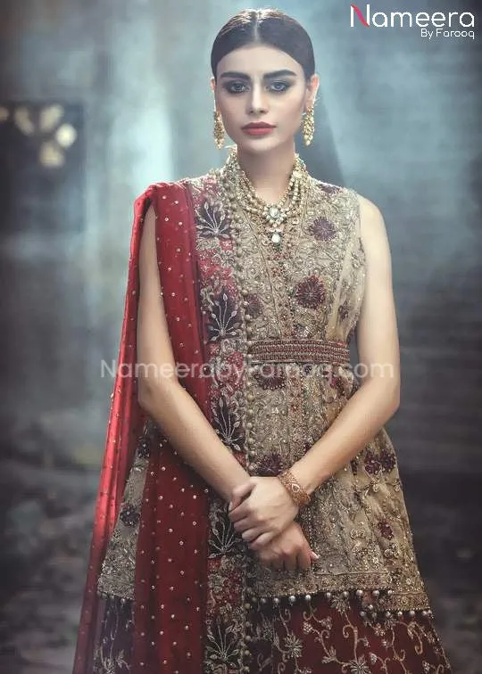 Bridal Lehenga in Red Pakistani Wedding Dress #BS55