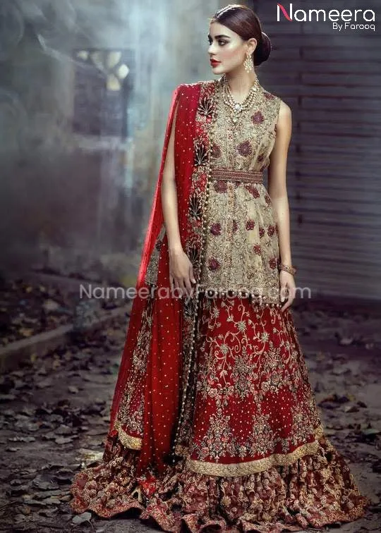 Bridal Lehenga in Red Pakistani Wedding Dress #BS55