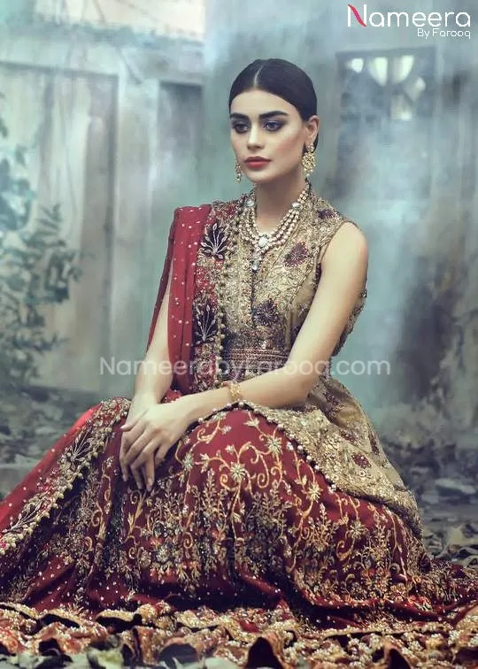 Bridal Lehenga in Red Pakistani Wedding Dress #BS55