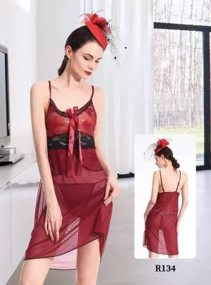 Bridal Net Short Nighty -  R134
