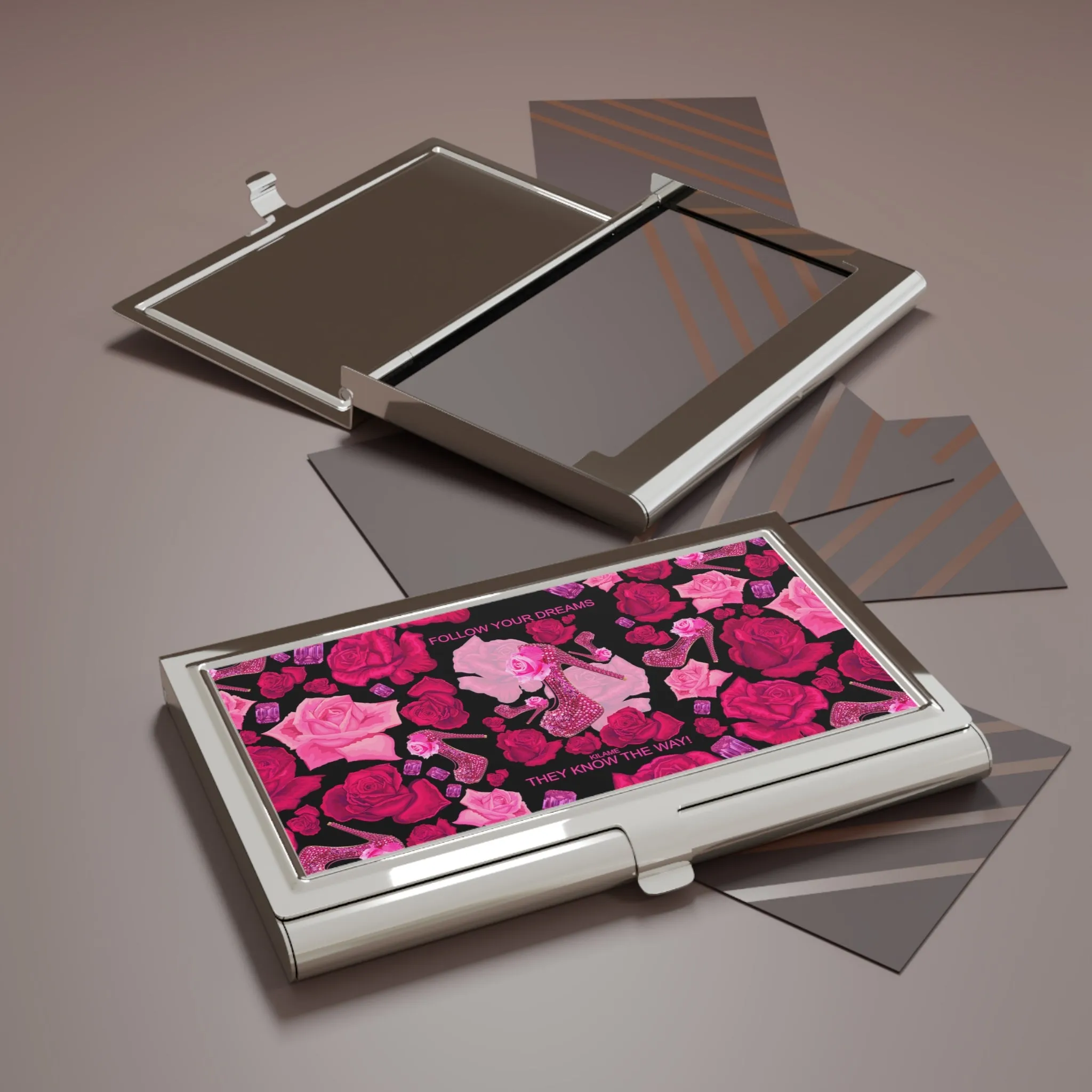 Business Card Holder 'Follow your dreams'