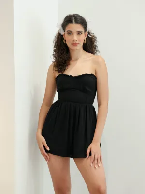 Bustier Detailed Tube Mini Dress