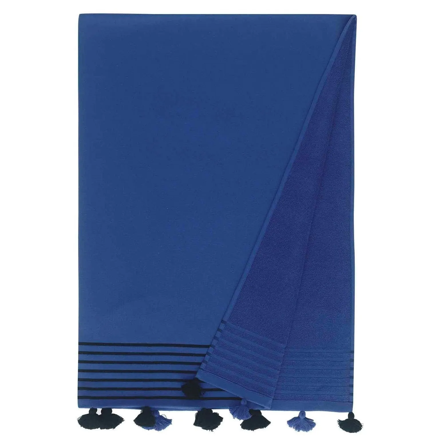 Capri - Hand-loomed Terry-Lined Turkish Towel with Pom Poms