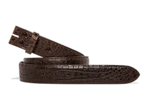 Chocolate Alligator Matte Strap